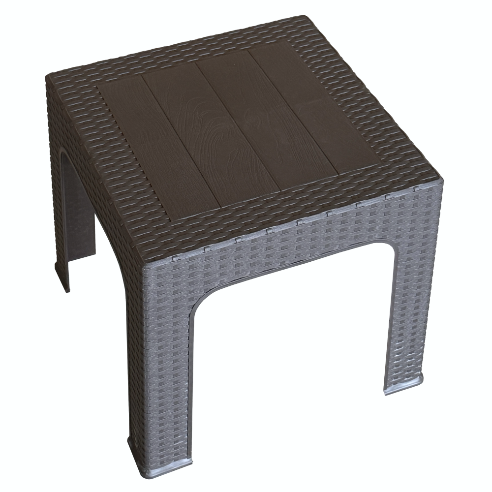 Zahradní odkládací stolek, hnědá, ZAMA