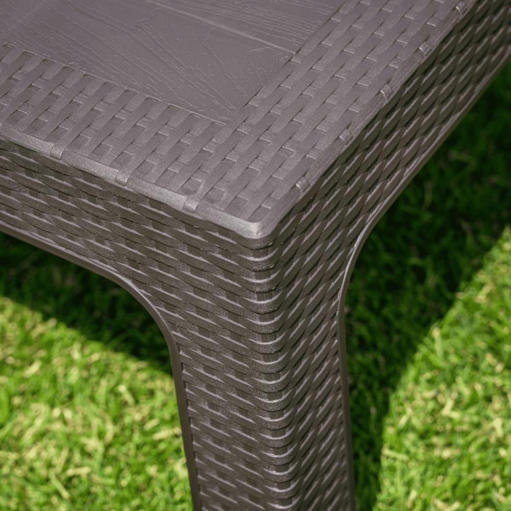 Zahradní odkládací stolek, hnědá, ZAMA