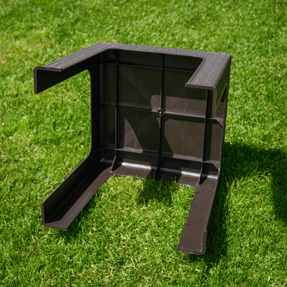 Zahradní odkládací stolek, hnědá, ZAMA