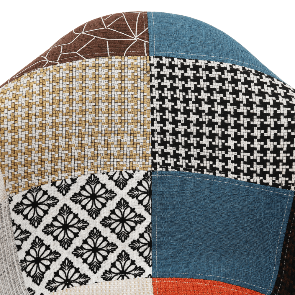 Křeslo, patchwork/buk, TOBO 4 NEW