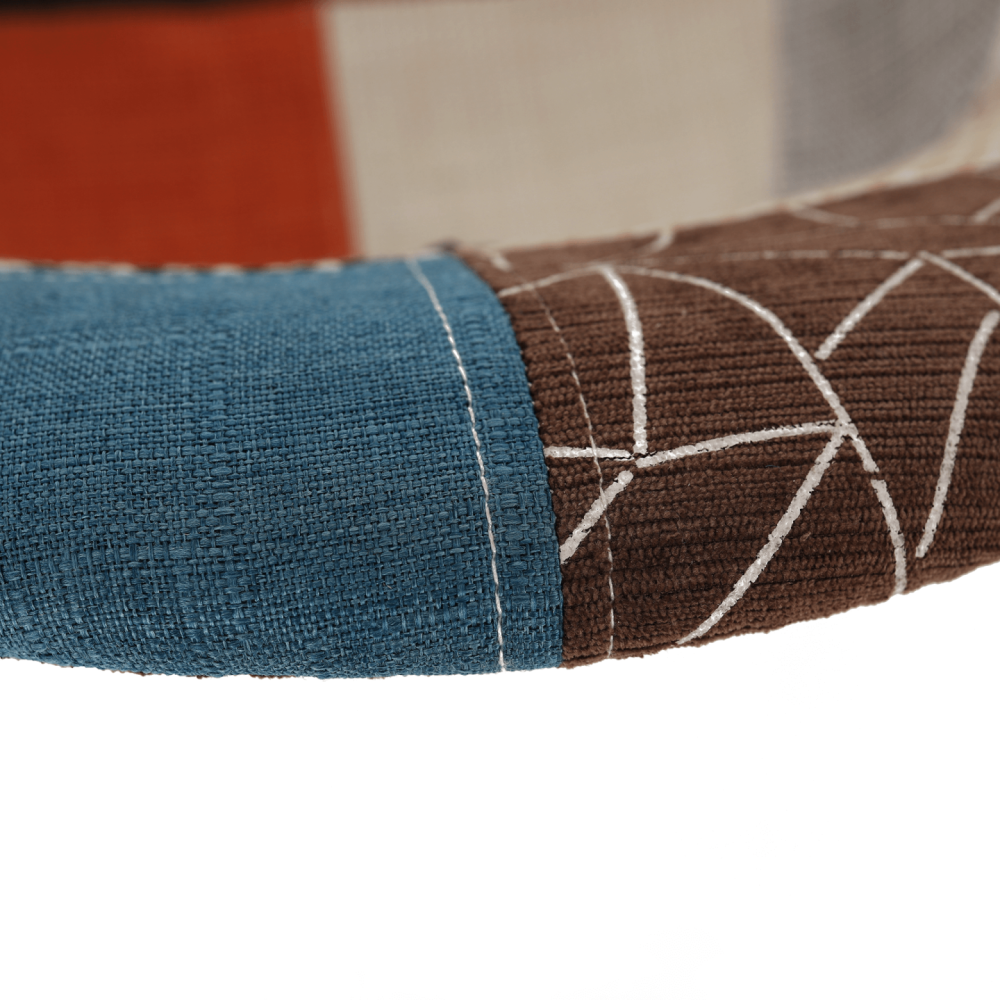 Křeslo, patchwork/buk, TOBO 4 NEW
