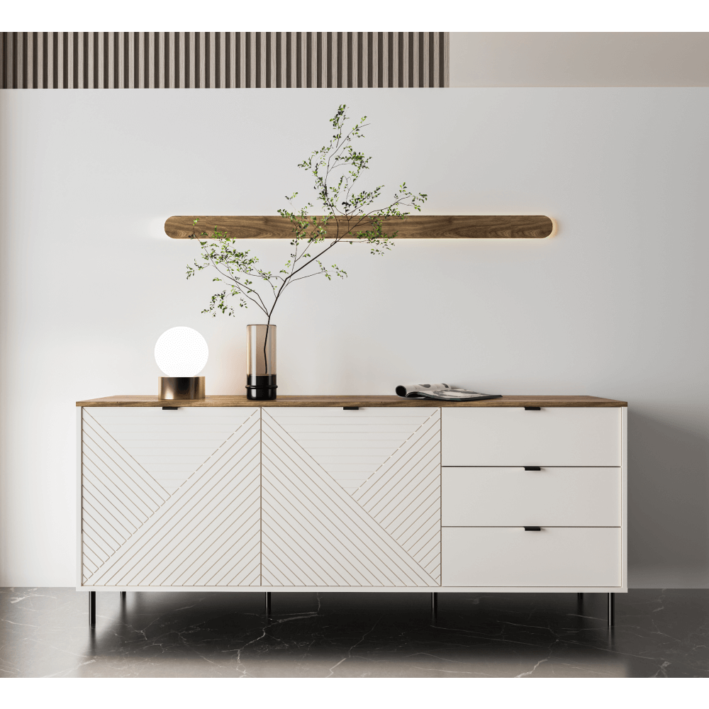 Komoda, kašmír/dub castello, EYCO 2D3S