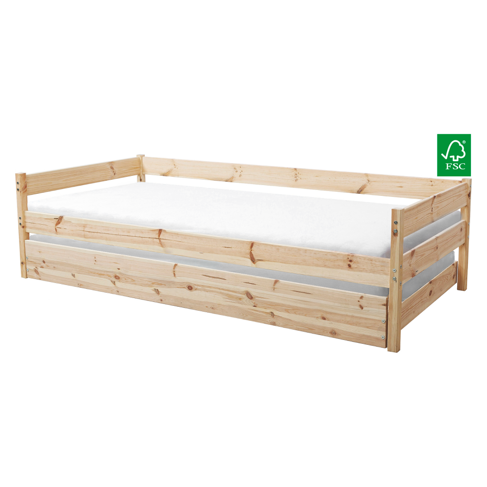 Postel s roštem, 90x200, smrk, BENY