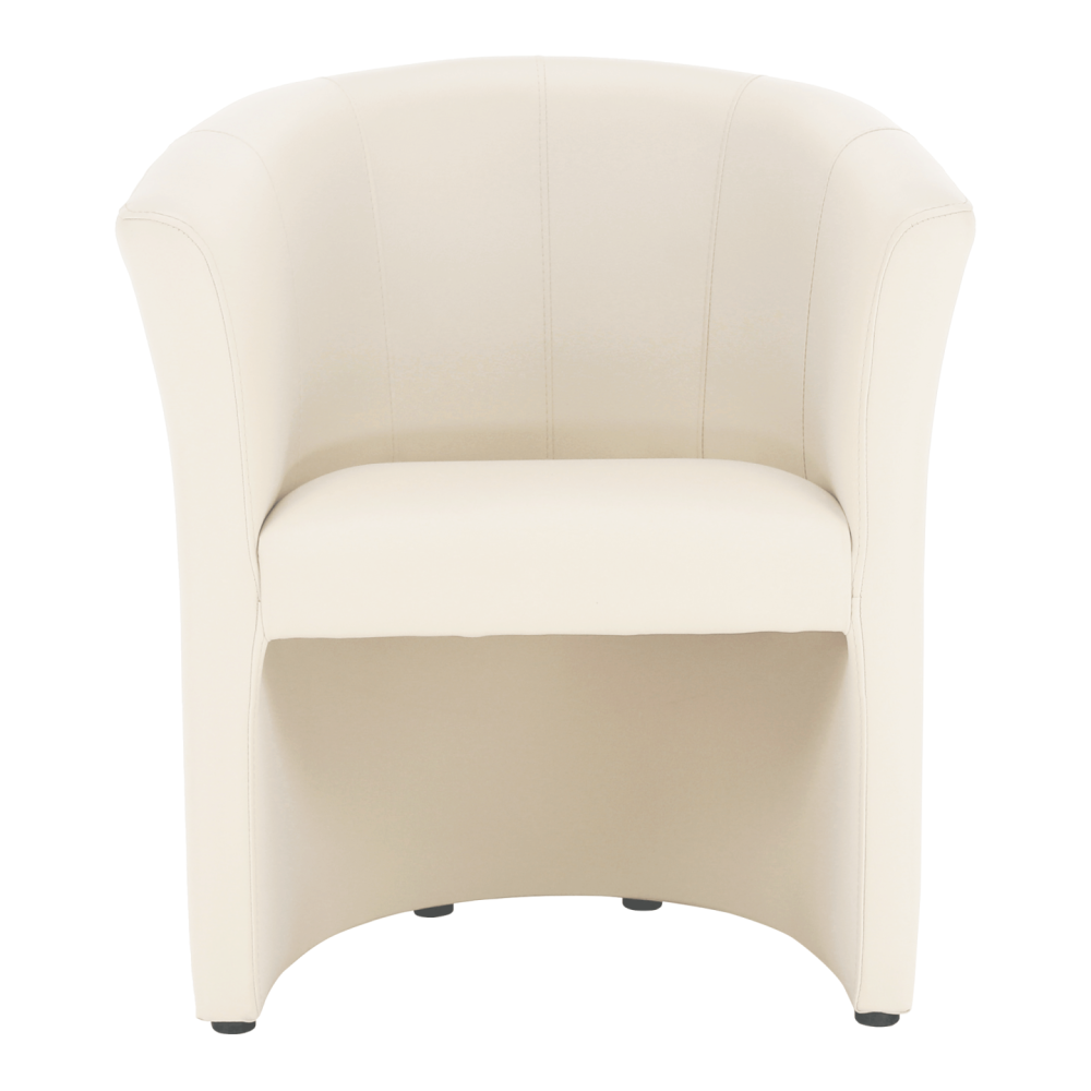 Klubové křeslo, ekokůže béžová, CUBA