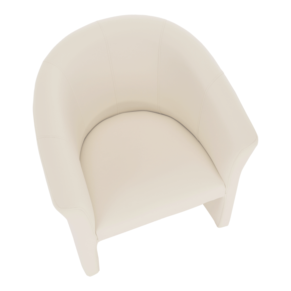 Klubové křeslo, ekokůže béžová, CUBA