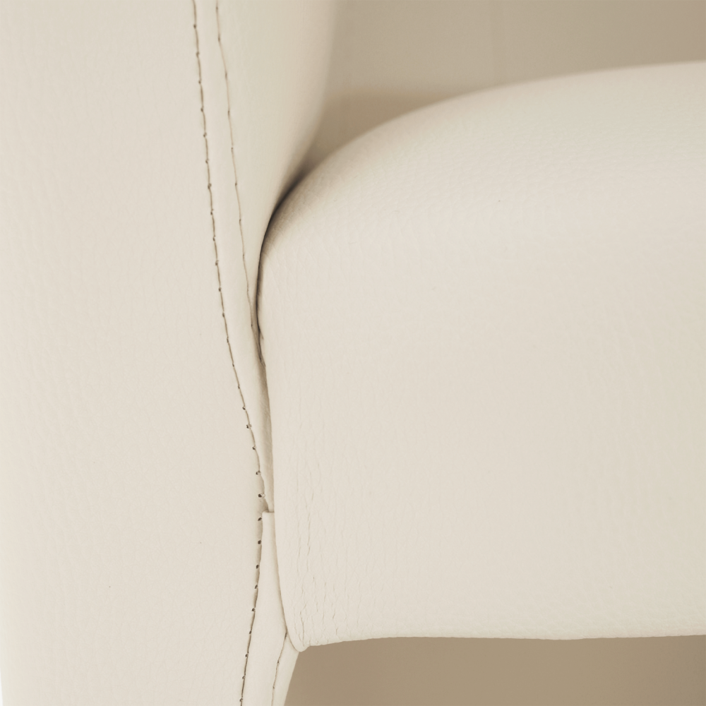 Klubové křeslo, ekokůže béžová, CUBA