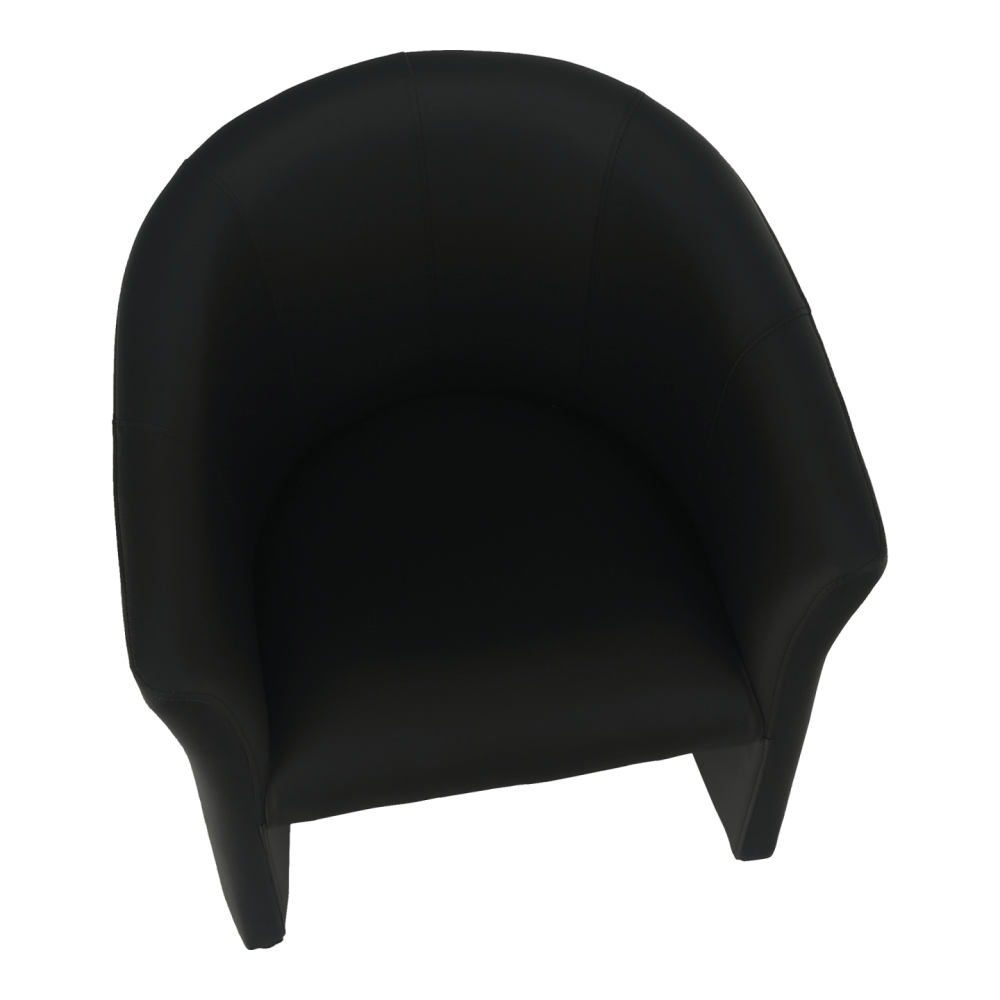 Klubové křeslo, ekokůže černá, CUBA