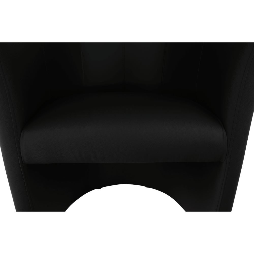 Klubové křeslo, ekokůže černá, CUBA