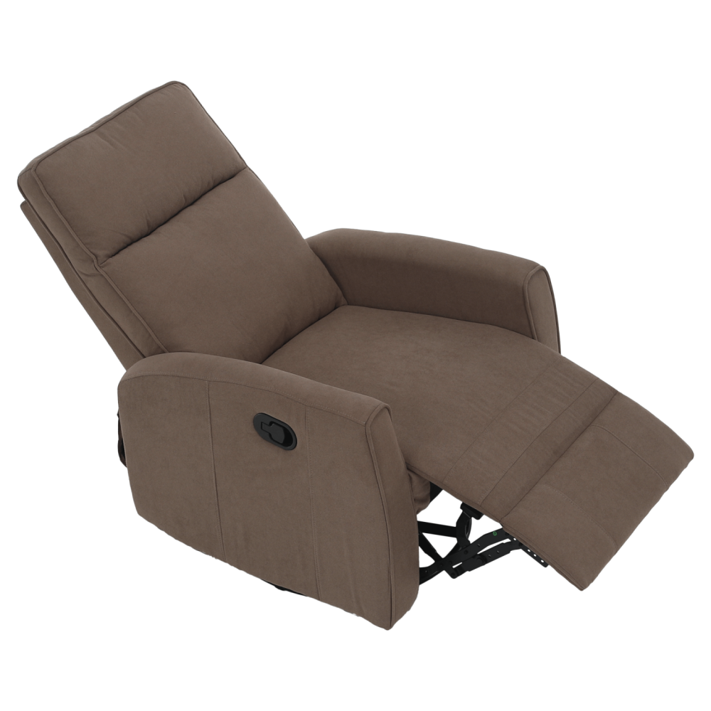 Relaxační otočné křeslo, šedohnědá Taupe, MEKENZI