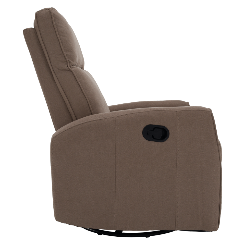 Relaxační otočné křeslo, šedohnědá Taupe, MEKENZI