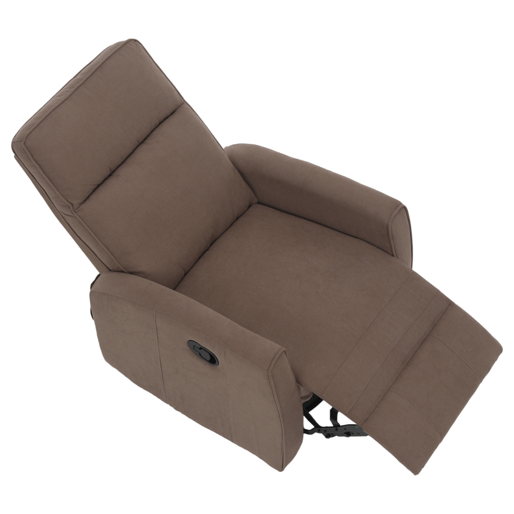 Relaxační otočné křeslo, šedohnědá Taupe, MEKENZI