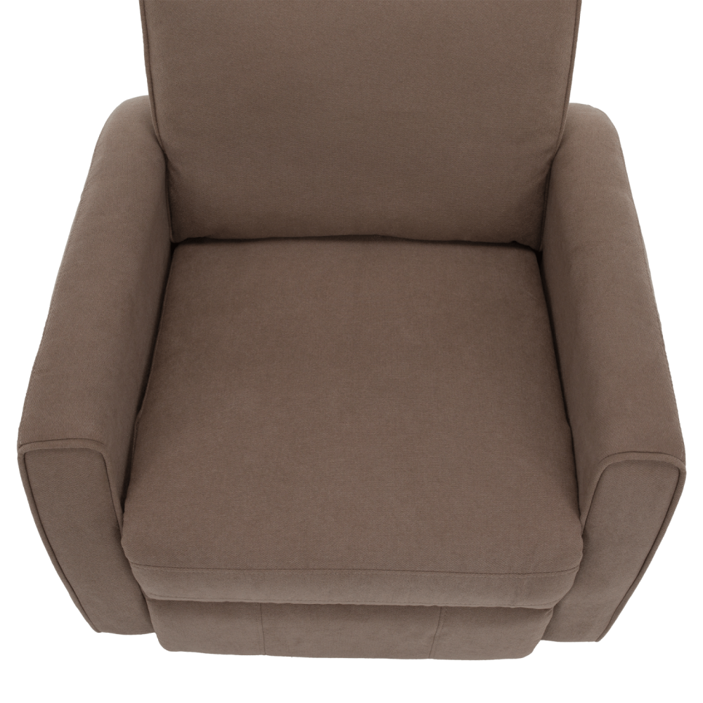 Relaxační otočné křeslo, šedohnědá Taupe, MEKENZI