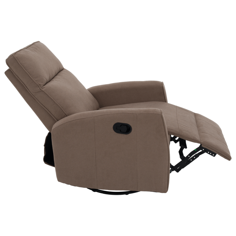 Relaxační otočné křeslo, šedohnědá Taupe, MEKENZI