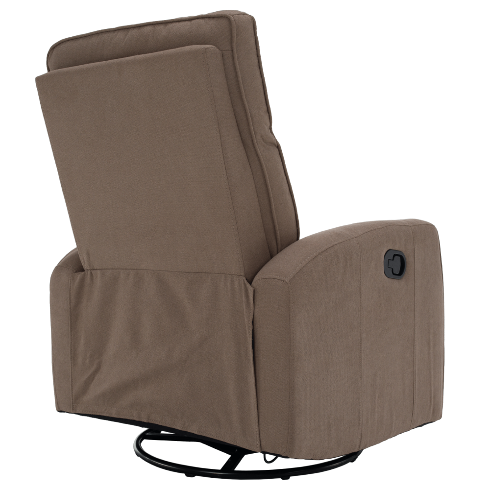 Relaxační otočné křeslo, šedohnědá Taupe, MEKENZI