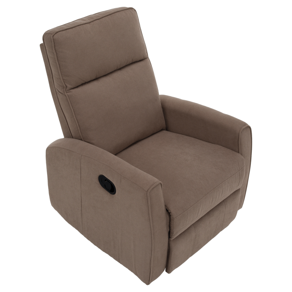 Relaxační otočné křeslo, šedohnědá Taupe, MEKENZI