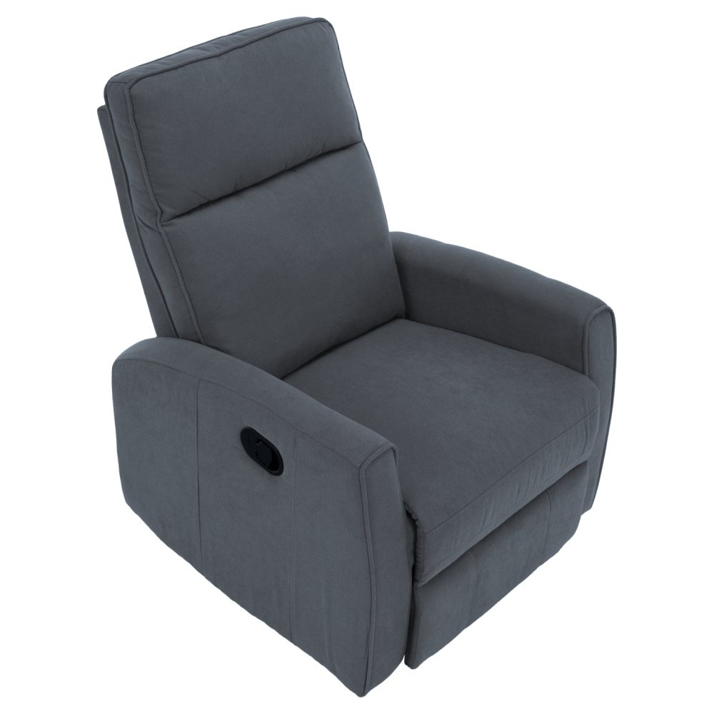 Relaxační otočné křeslo, šedá, MEKENZI