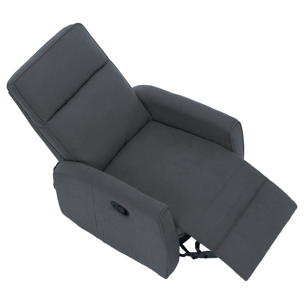 Relaxační otočné křeslo, šedá, MEKENZI