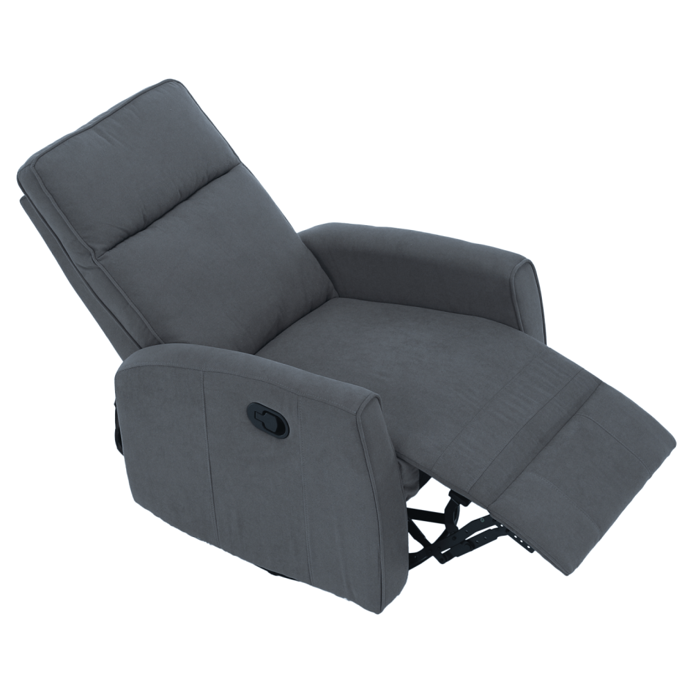 Relaxační otočné křeslo, šedá, MEKENZI