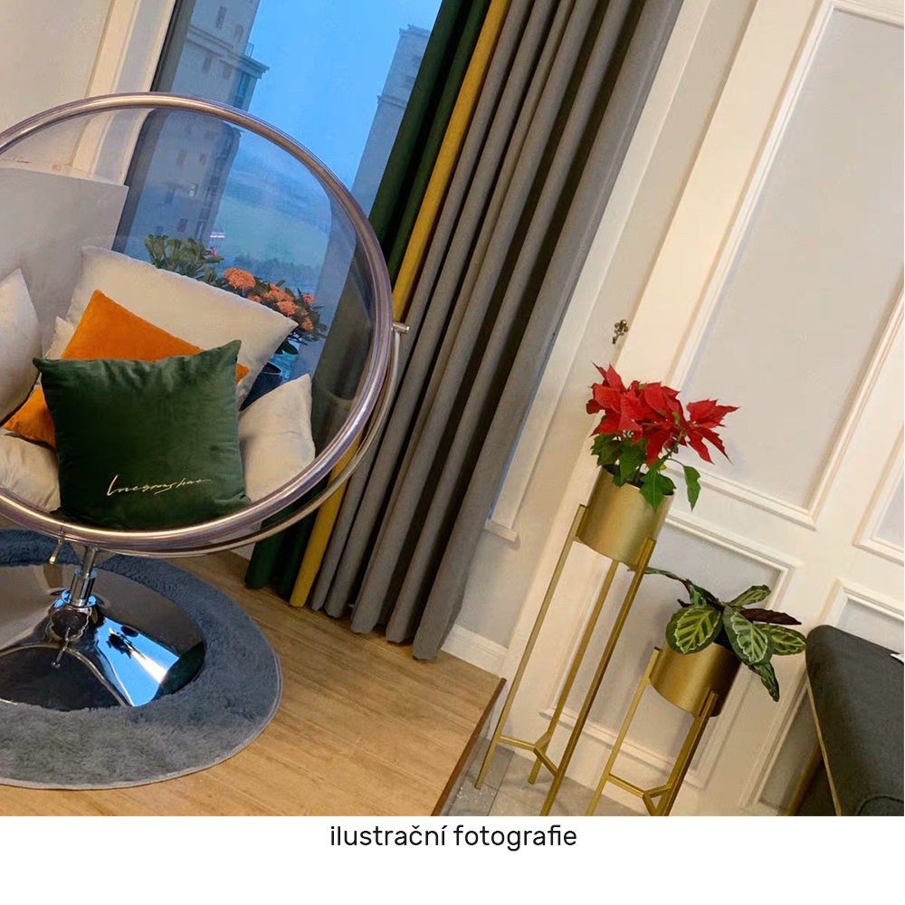 Závesné kreslo so stojanom, transparentná/strieborná/sivá, BUBBLE NEW TYP 2