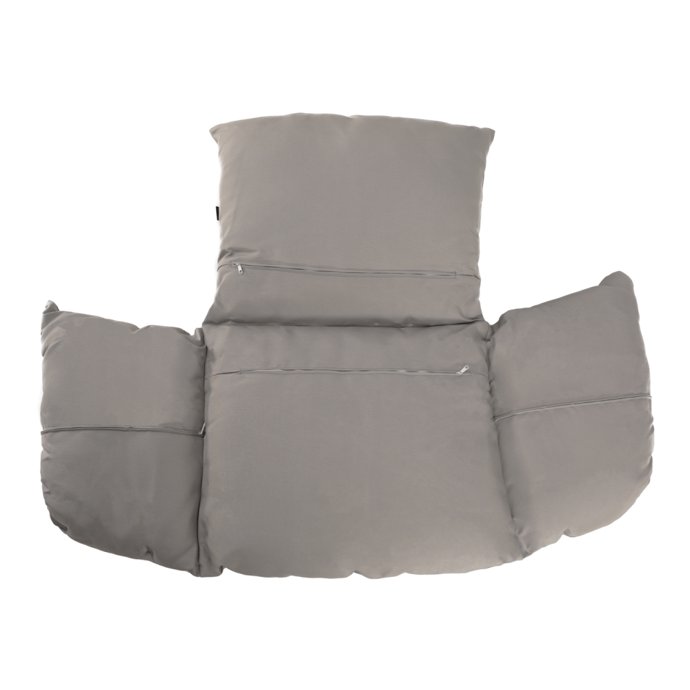 Závesné kreslo so stojanom, transparentná/strieborná/sivá, BUBBLE NEW TYP 2