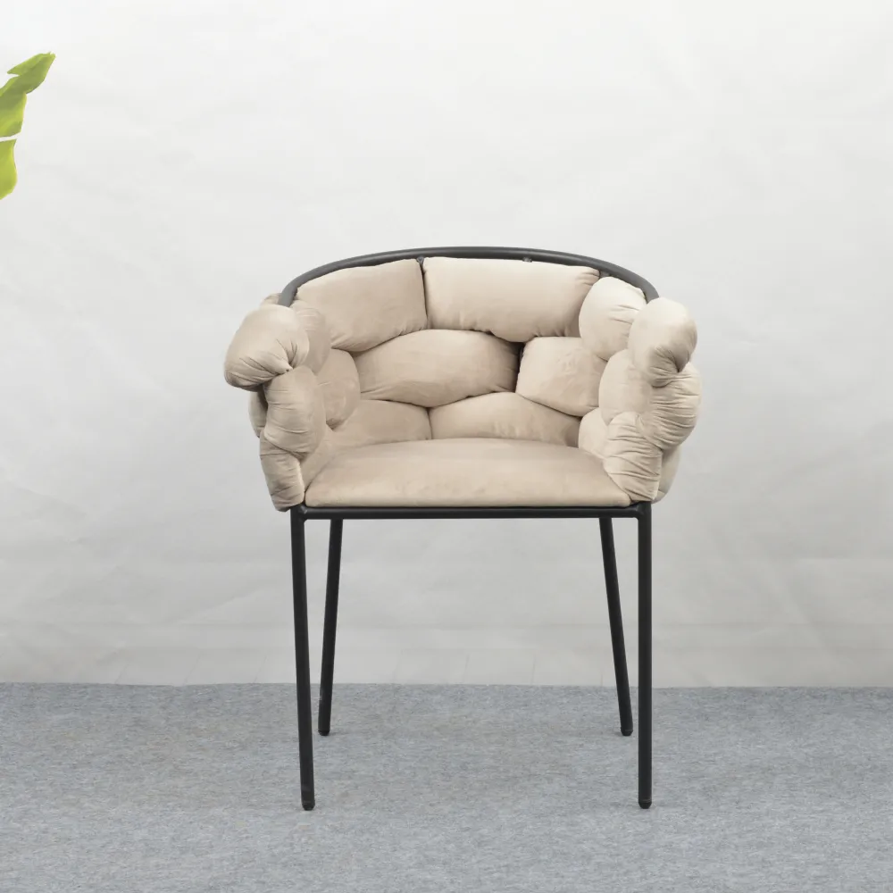 Jídelní křeslo, šedohnědá Taupe Velvet látka/černá, DOROTA