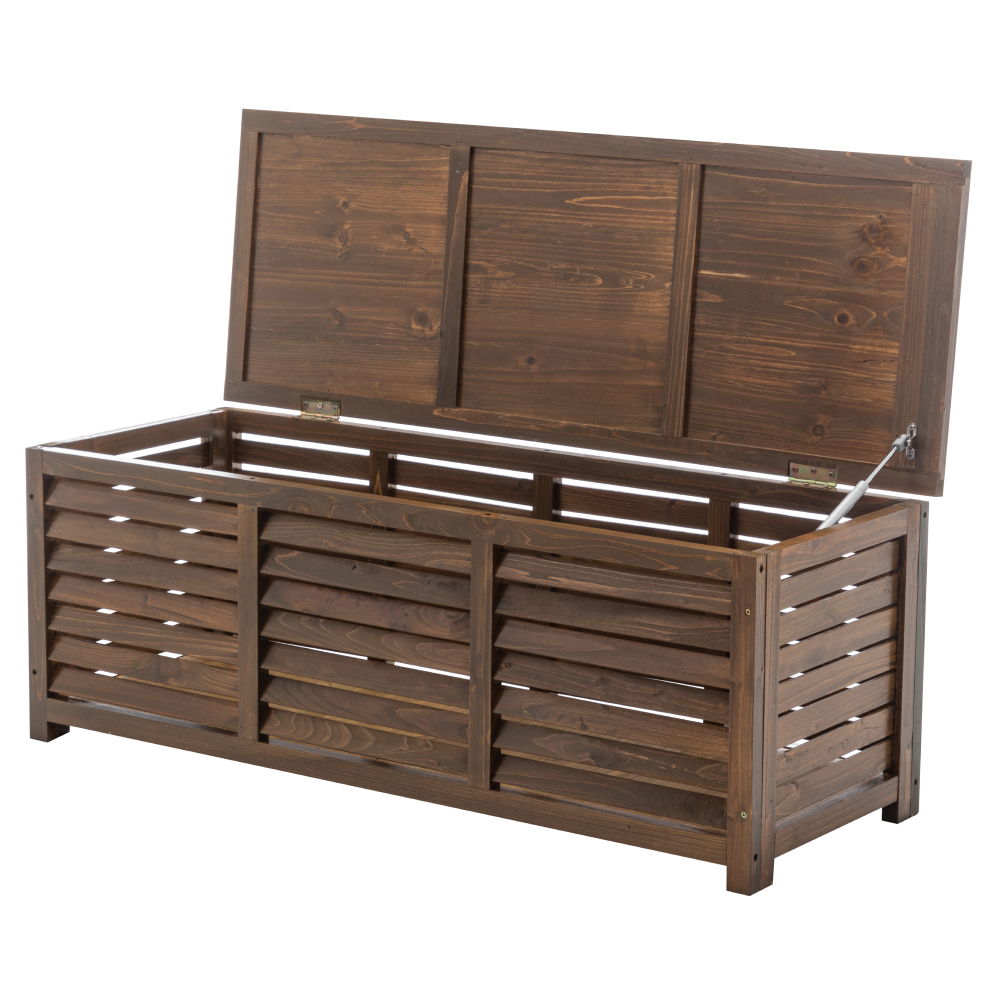 Zahradní úložný box, hnědá, LADAM