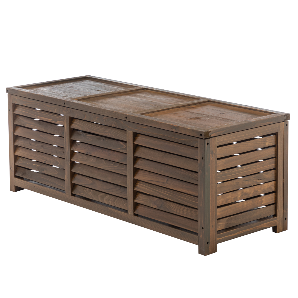 Zahradní úložný box, hnědá, LADAM