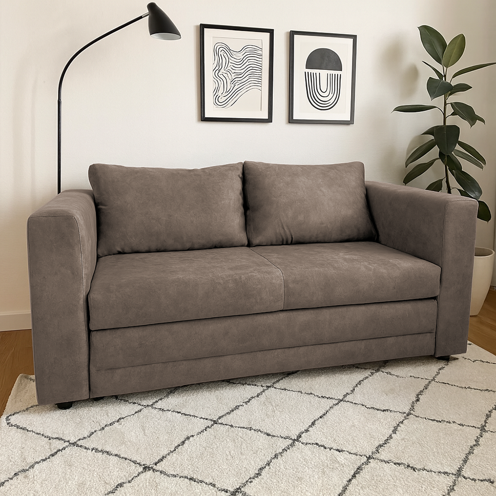 Rozkládací pohovka, šedohnědá Taupe, BEJA