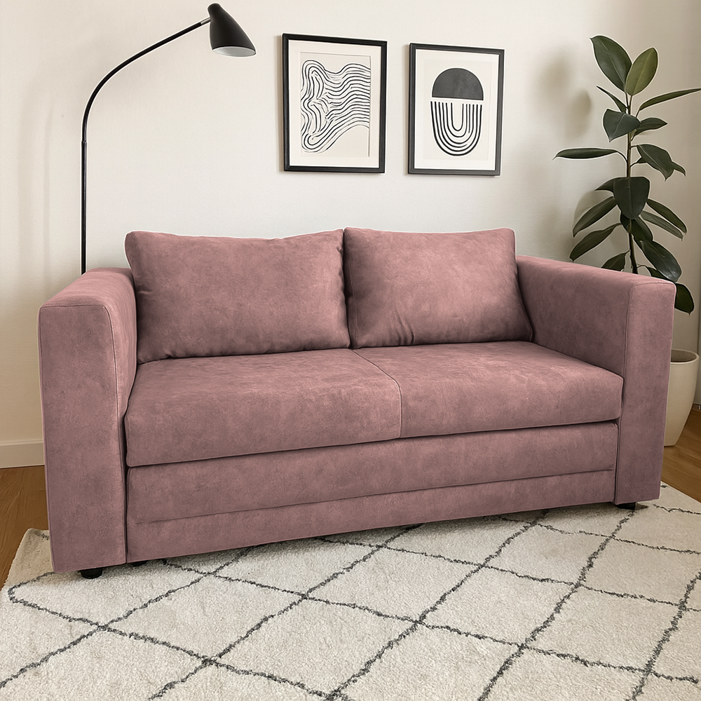 Rozkládací pohovka, růžová, BEJA