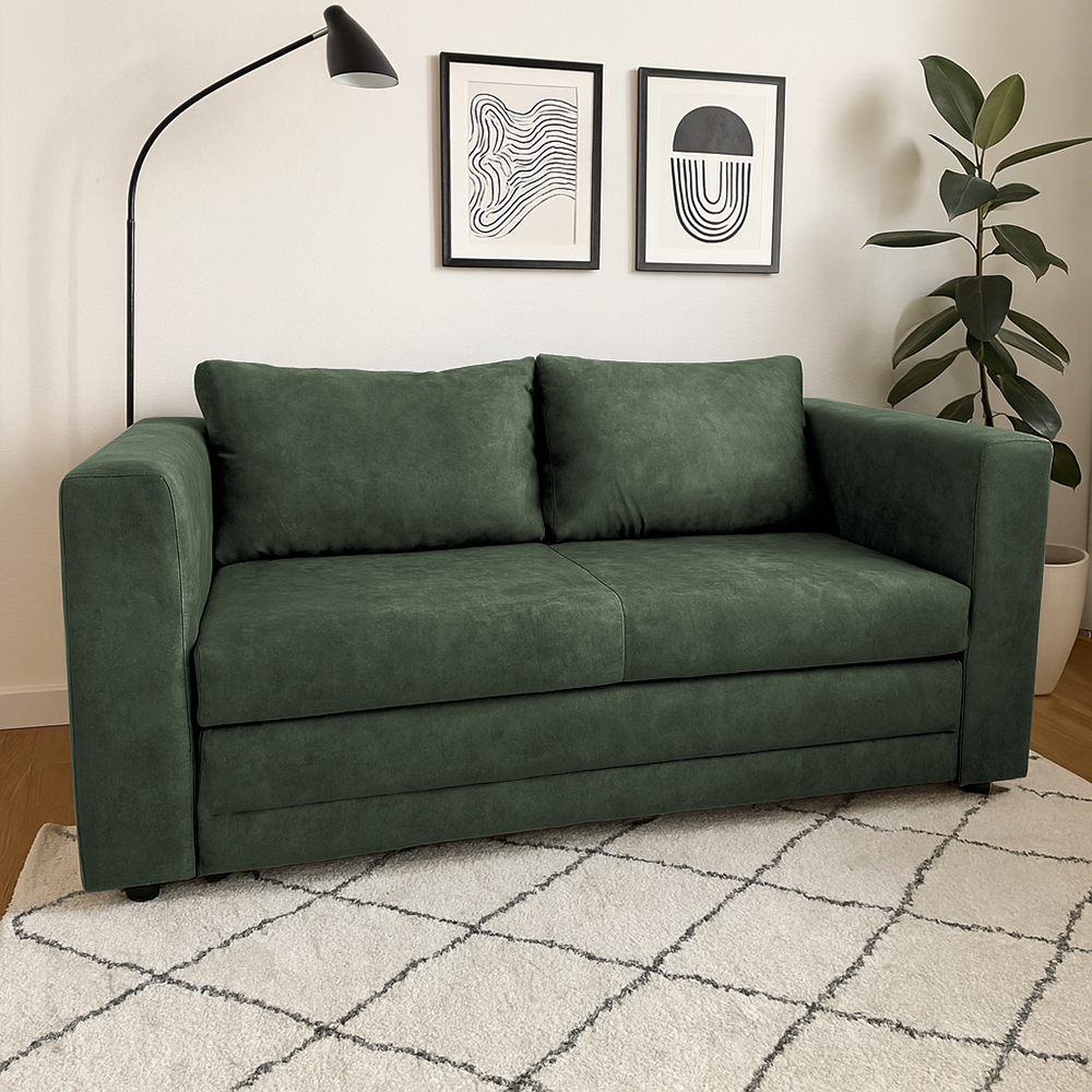 Rozkládací pohovka, zelená, BEJA