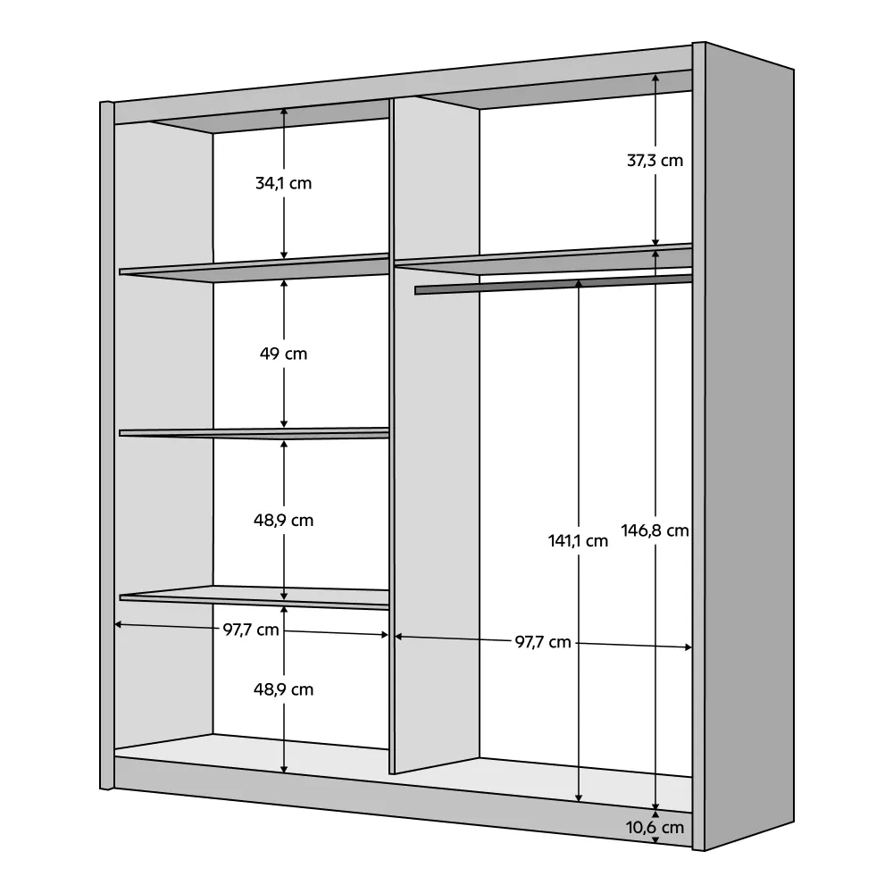 Skříň, 2D-200, bílá/dub artisan, BAJADERO TYP 2