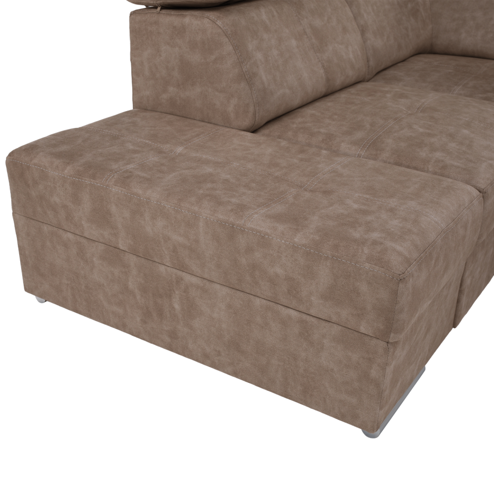 Sedací souprava, béžová, levá, MALAGA BIG