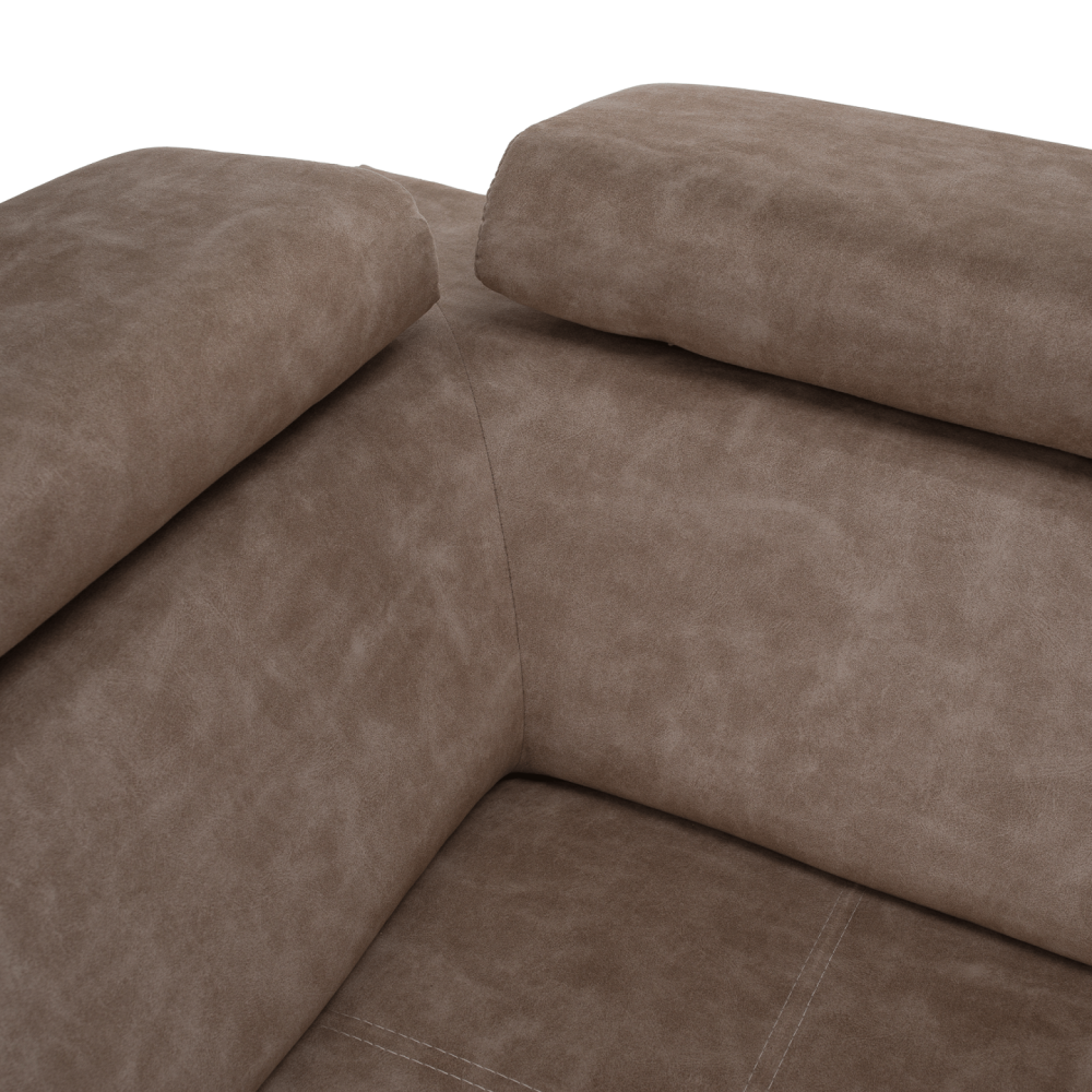 Sedací souprava, béžová, levá, MALAGA BIG