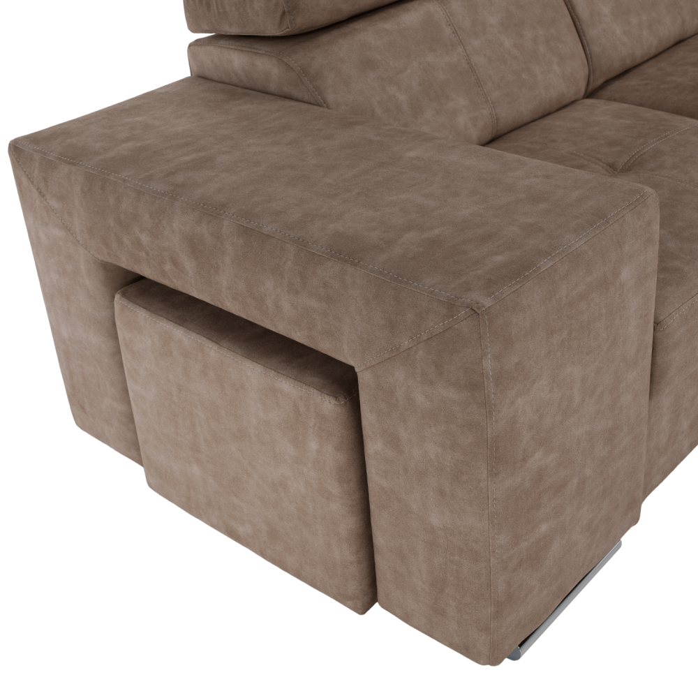 Sedací souprava, béžová, pravá, MALAGA BIG