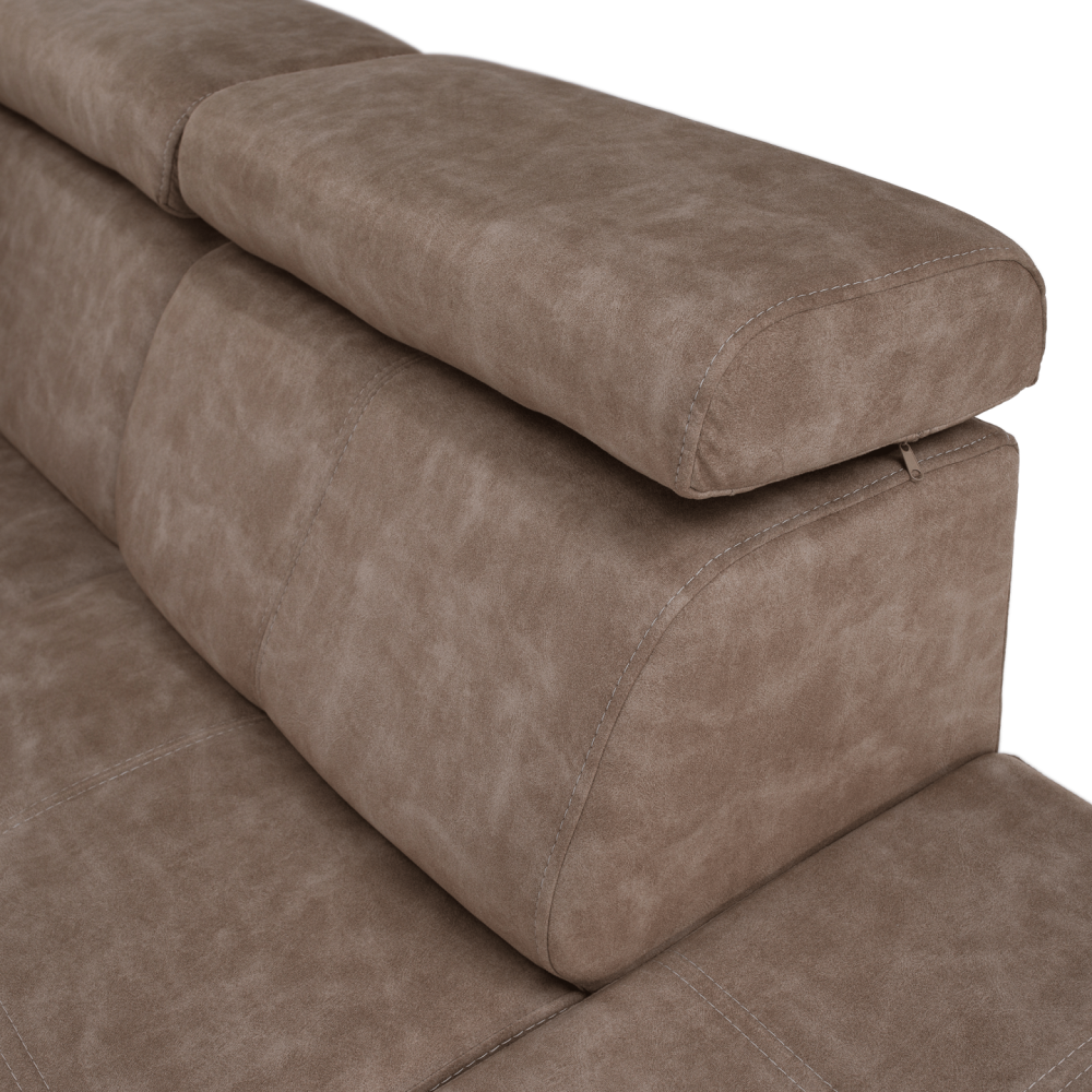 Sedací souprava, béžová, pravá, MALAGA BIG