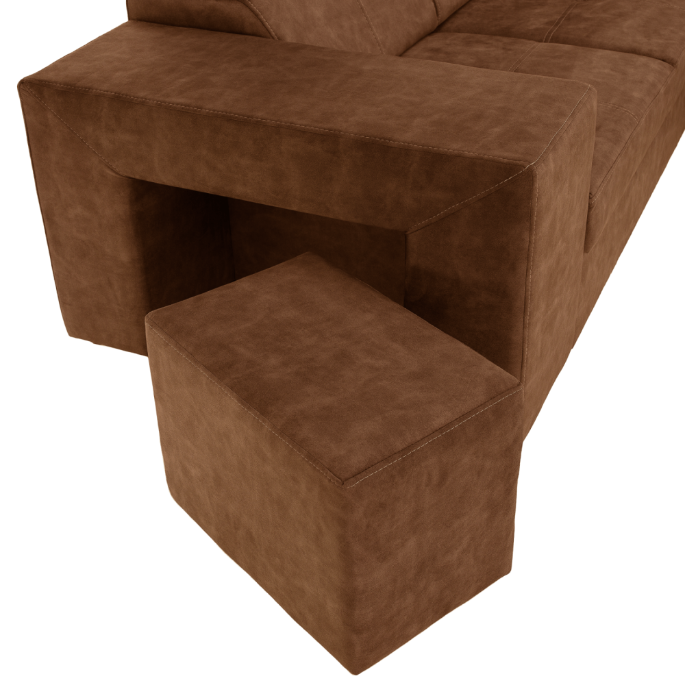 Sedací souprava, hnědá, pravá, MALAGA