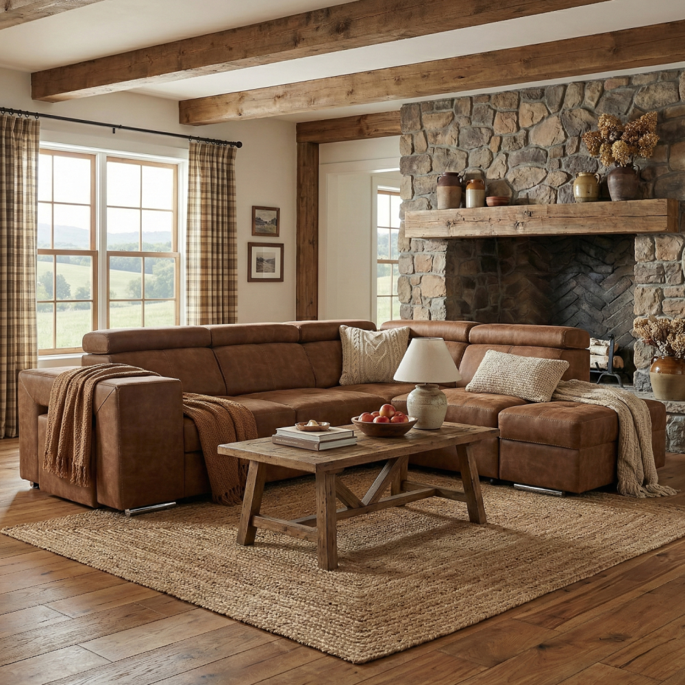 Sedací souprava, hnědá, pravá, MALAGA