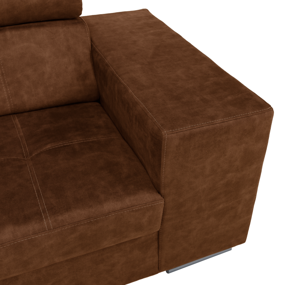 Sedací souprava, hnědá, levá, MALAGA