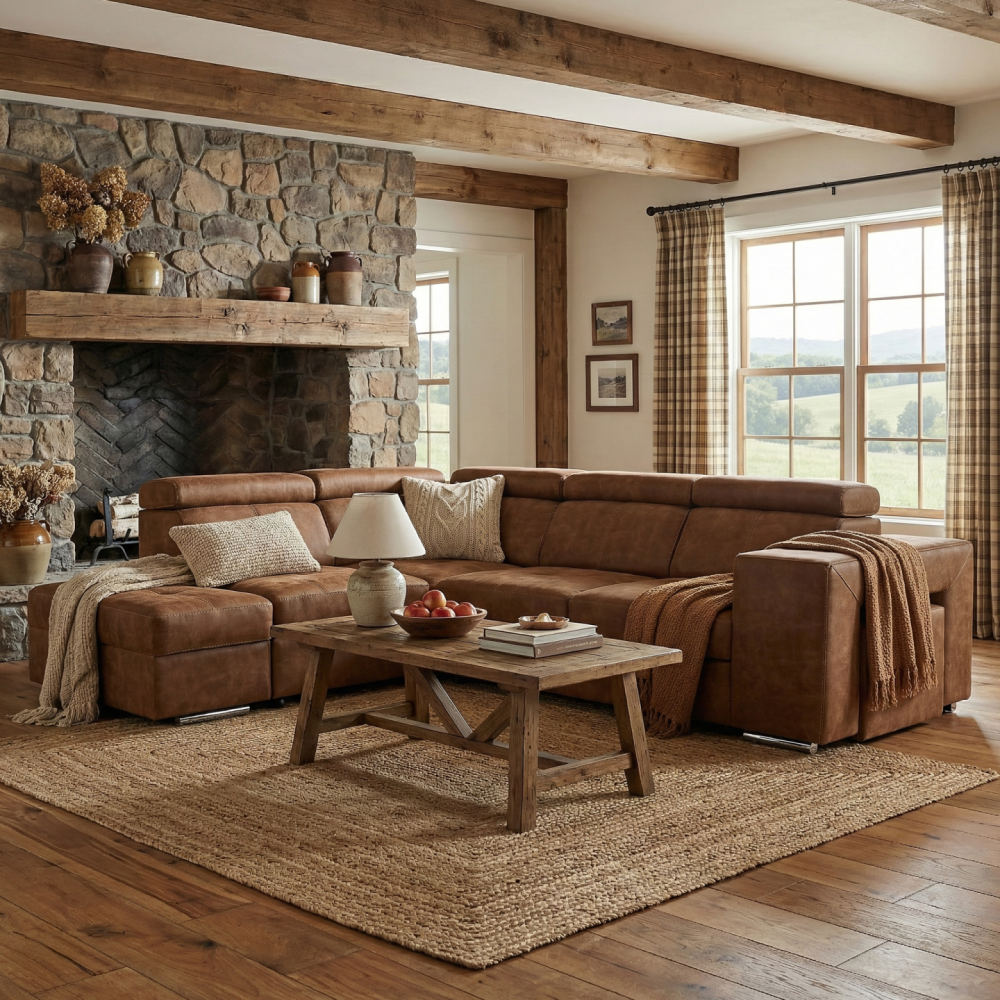 Sedací souprava, hnědá, levá, MALAGA