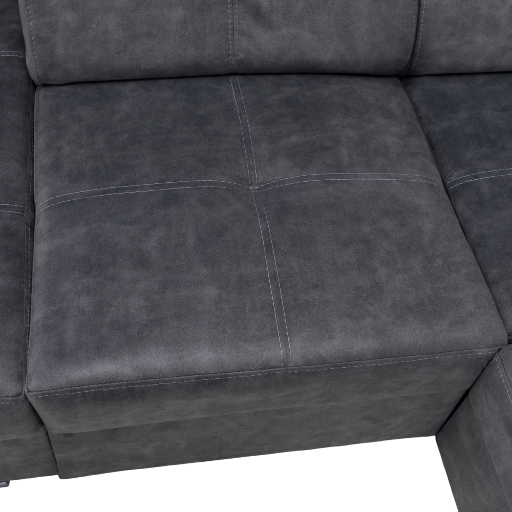 Sedací souprava, šedá, levá, MALAGA