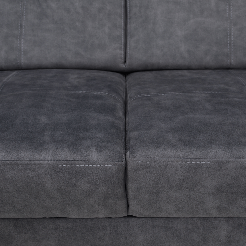 Sedací souprava, šedá, pravá, MALAGA