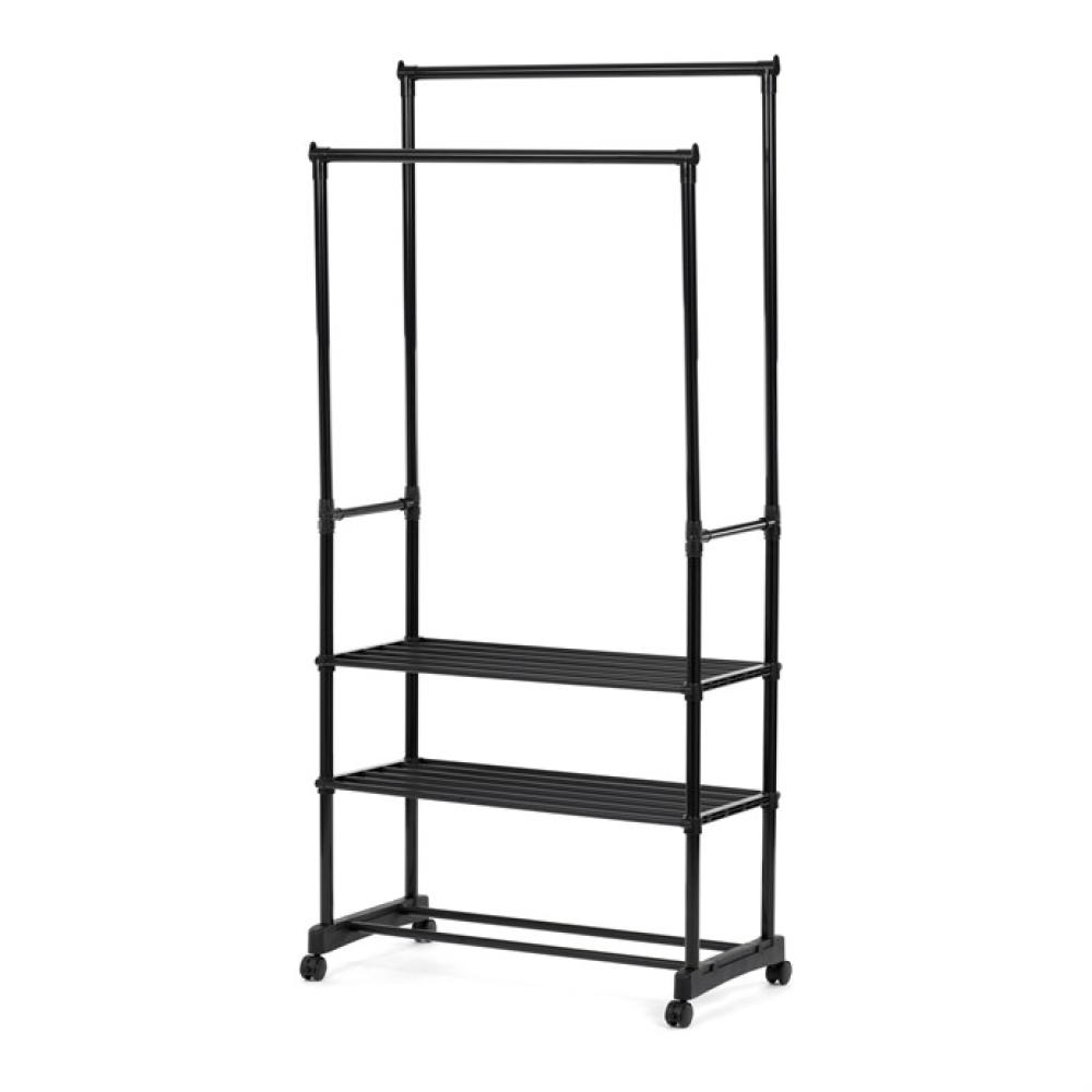 GD-166 BK - Stojan na šaty, kov, černá, GD-166 BK