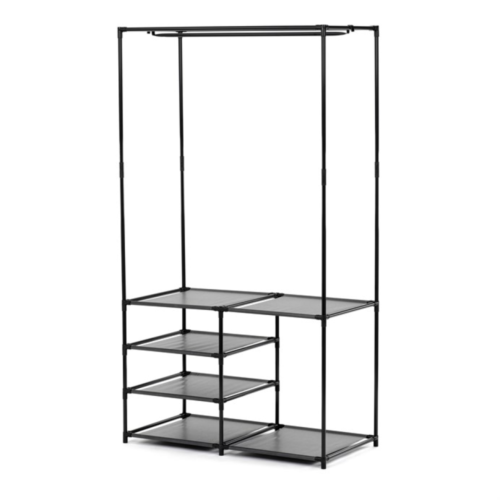 GD-172 BK - Stojan na šaty, kov, černá, GD-172 BK