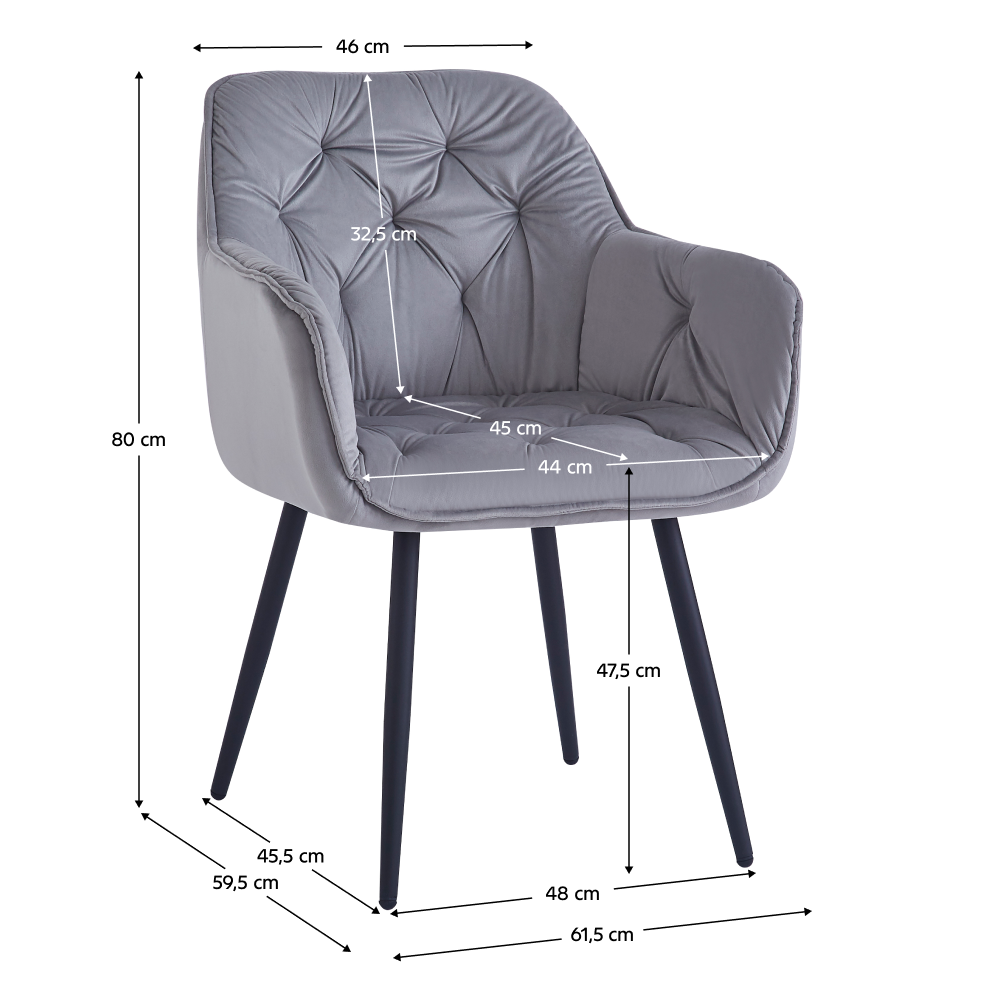 Designové křeslo, světlešedá Velvet  látka, FEDRIS NEW