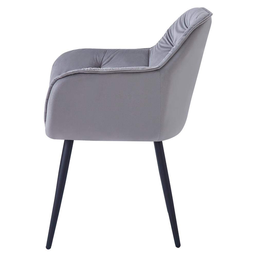 Designové křeslo, světlešedá Velvet  látka, FEDRIS NEW