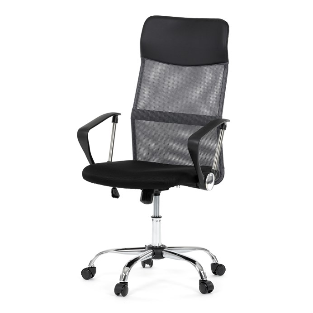 KA-E305 GREY - Kancelářská židle, houpací mechanismus, šedá síťovina, KA-E305 GREY