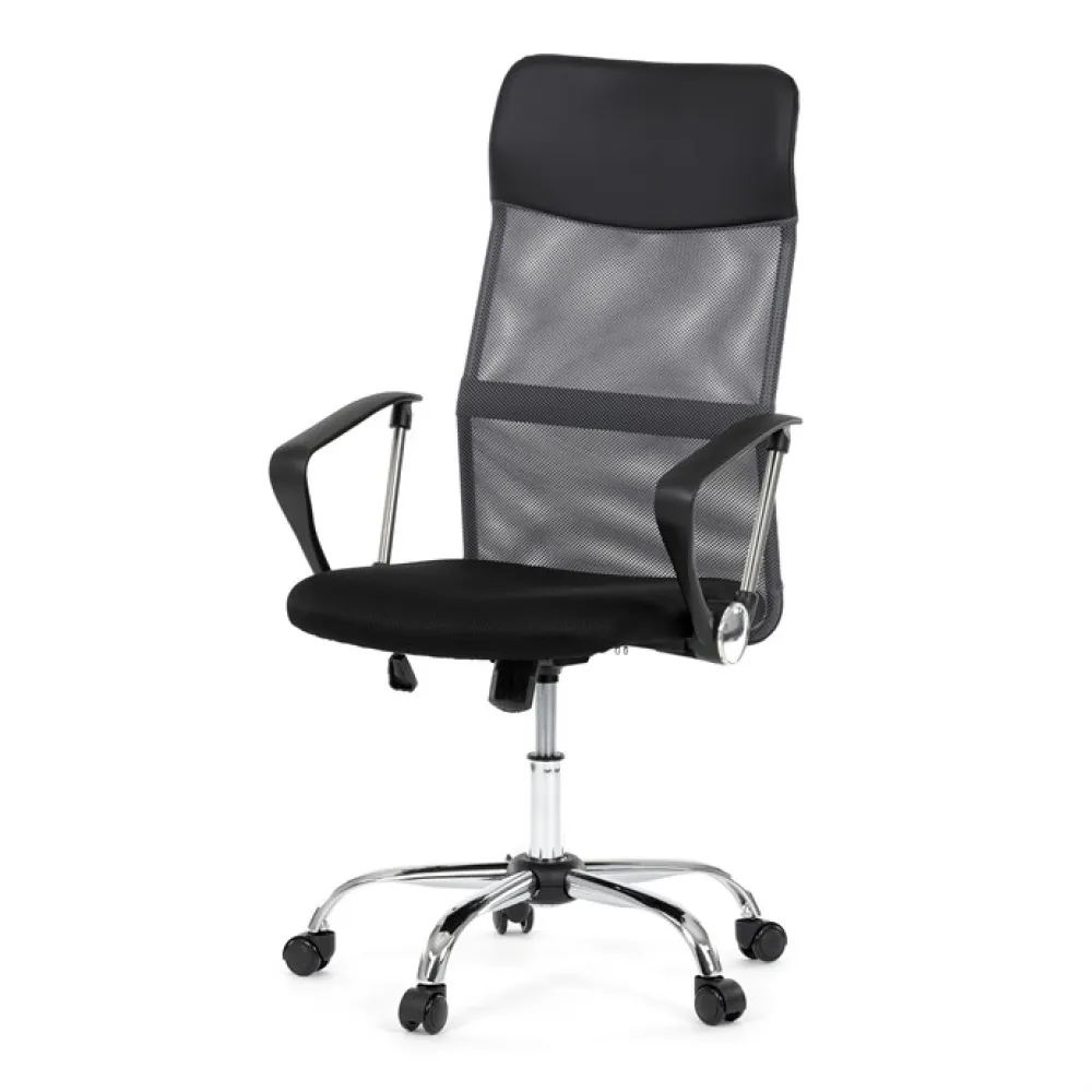 KA-E305 GREY - Kancelářská židle, houpací mechanismus, šedá síťovina, KA-E305 GREY