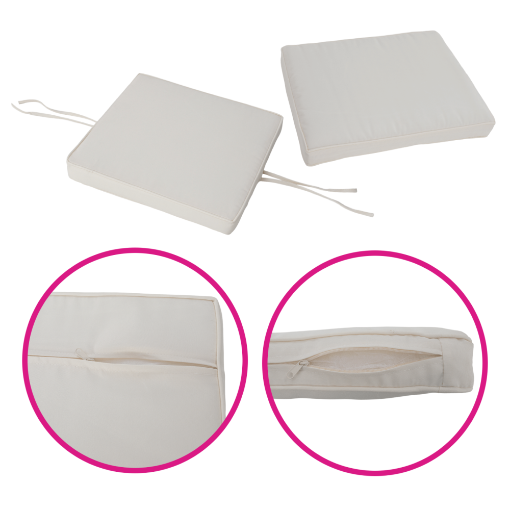 Zahradní ratanový set, akáciové dřevo, černá/krémová/přírodní, MELFORD