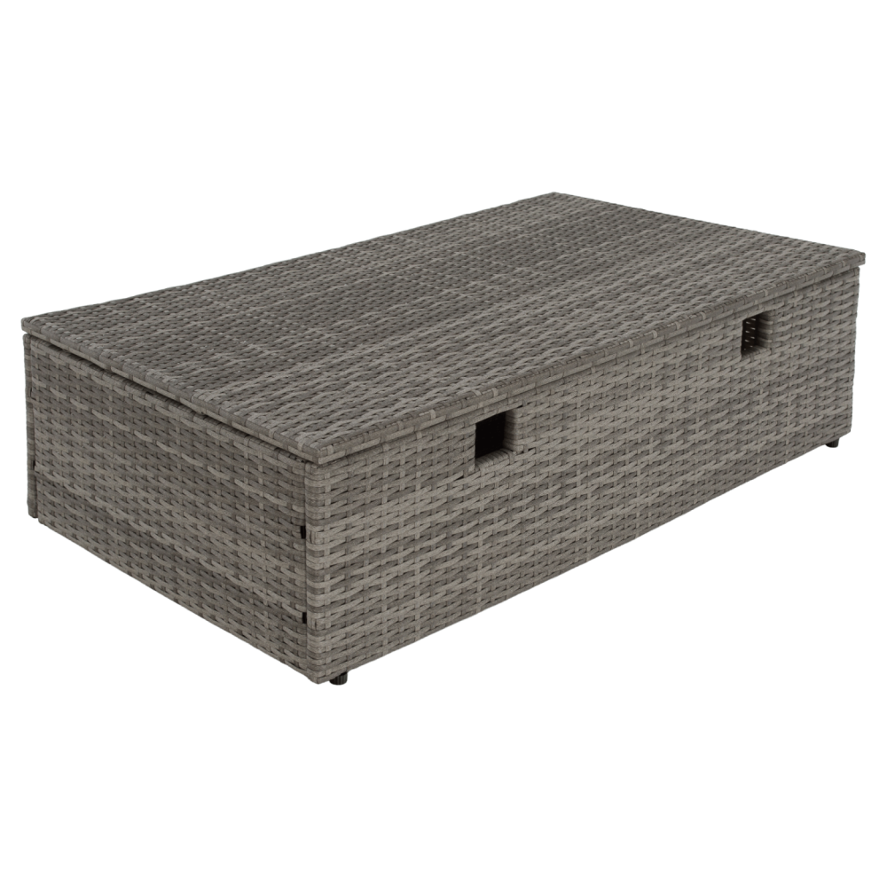 Zahradní ratanový set, šedá/přírodní/krémová, DEBRA