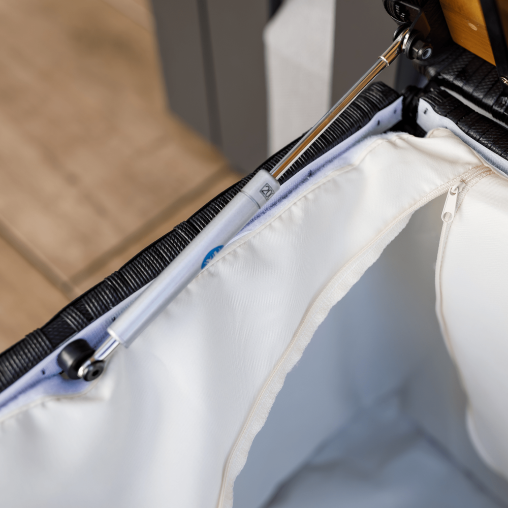 Zahradní úložný box/lavice, černá/přírodní/krémová, BEMUS